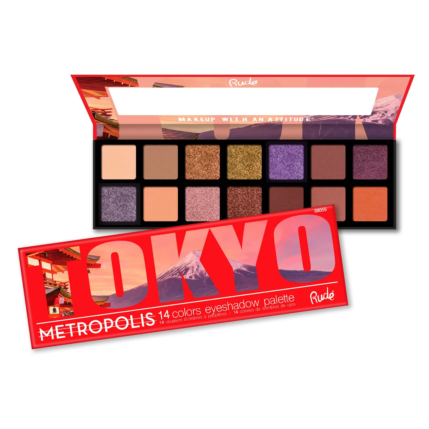 Rude Cosmetics Metropolis 14 Color Eyeshadow Palette