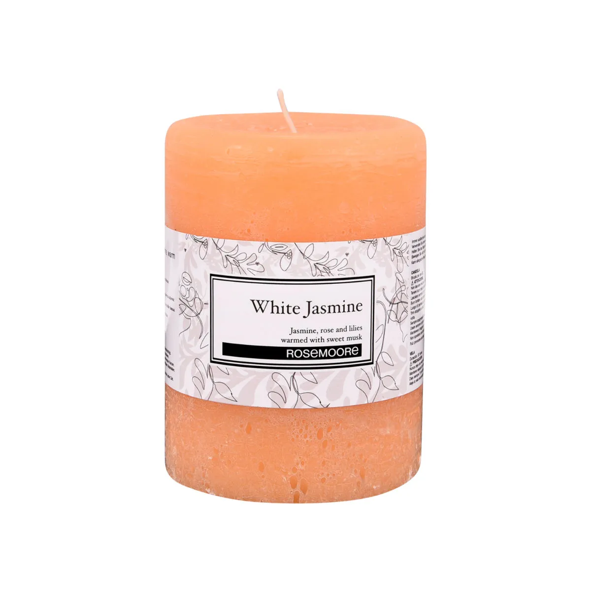 Rosemoore Scented Pillar Candle White Jasmine