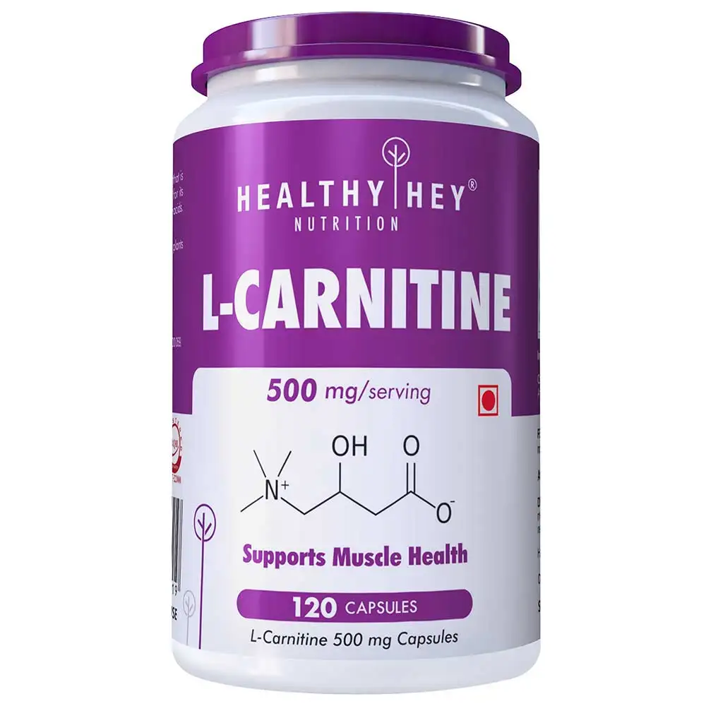 HealthyHey Nutrition L-Carnitine,  120 capsules  Unflavoured