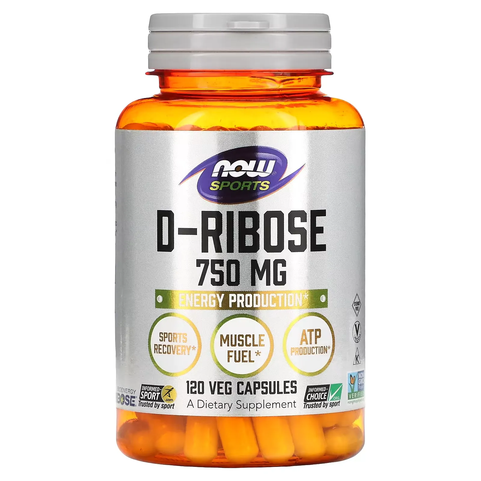 Sports, D-Ribose, 125 mg, 120 Veg Capsules