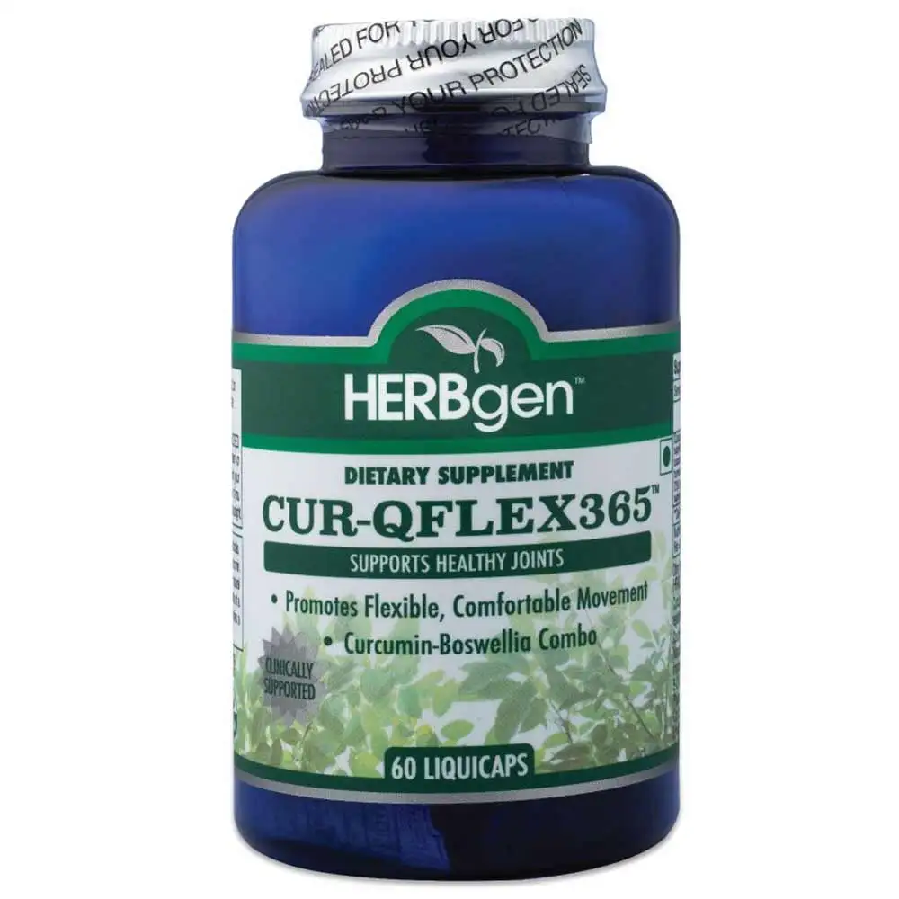 Herbgen Cur-Qflex365,  60 capsules