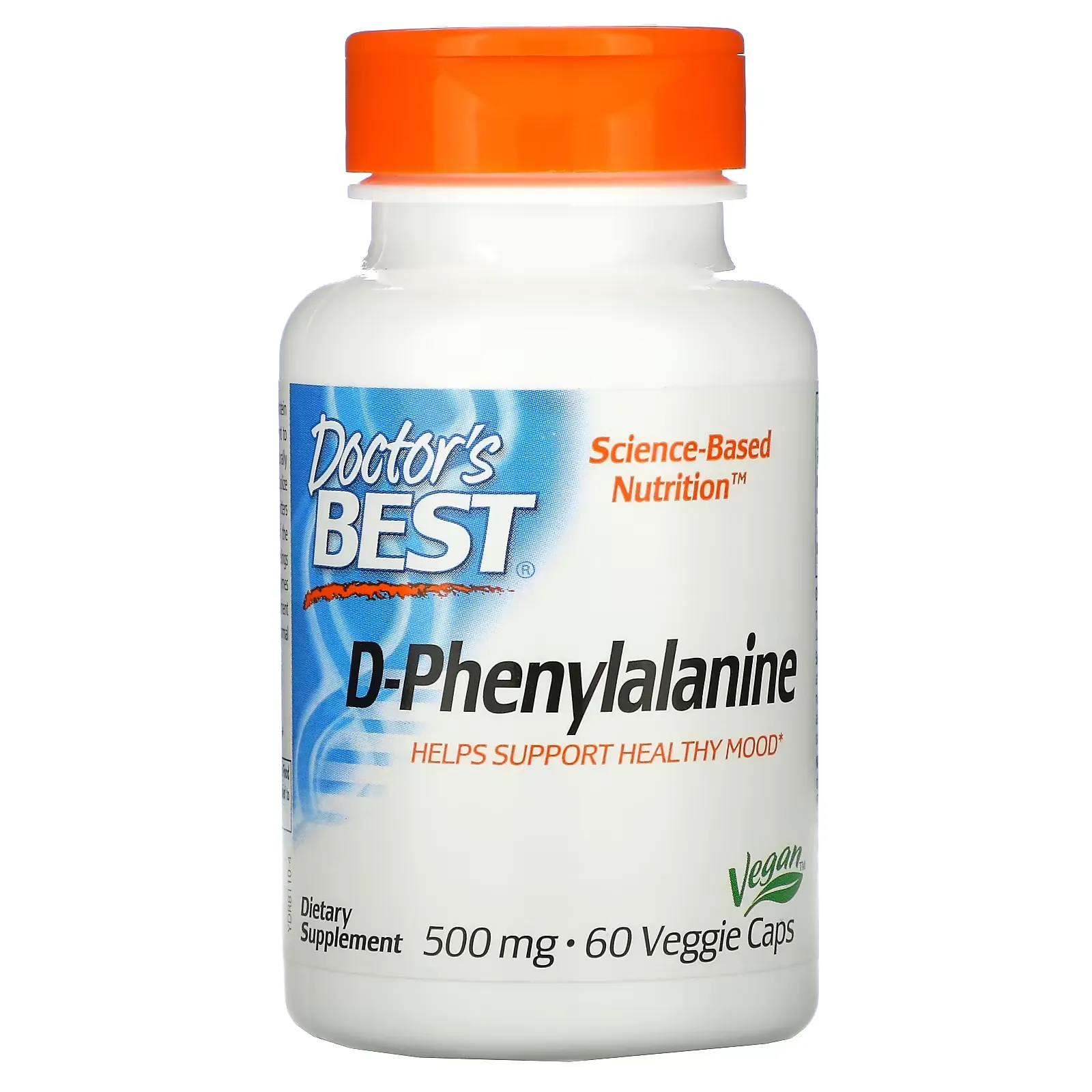 D-Phenylalanine, 500 mg, 60 Veggie Caps