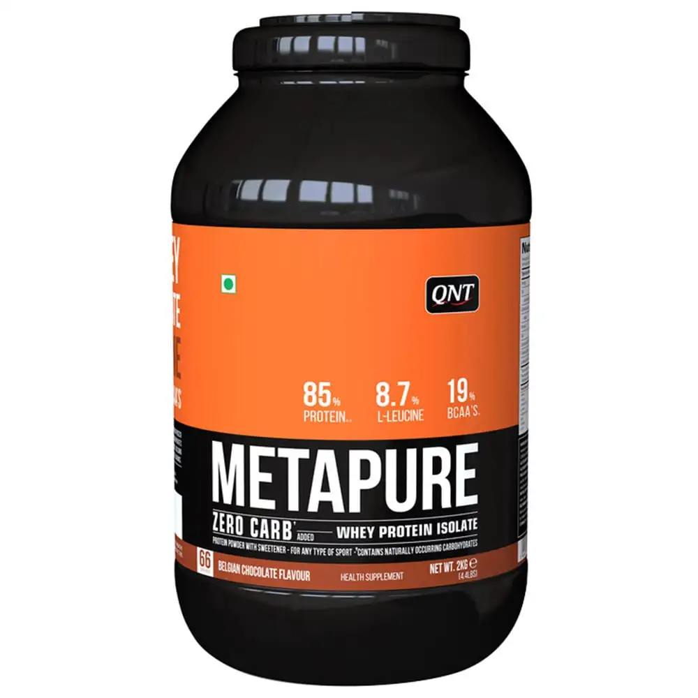 QNT Metapure Zero Carb Whey Protein Isolate,  4.4 lb  Belgian Chocolate