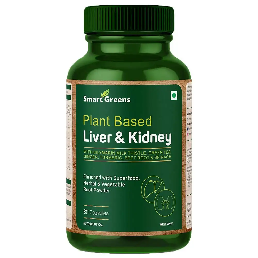 Smart Greens Plant Based Liver & Kidney,  60 capsules