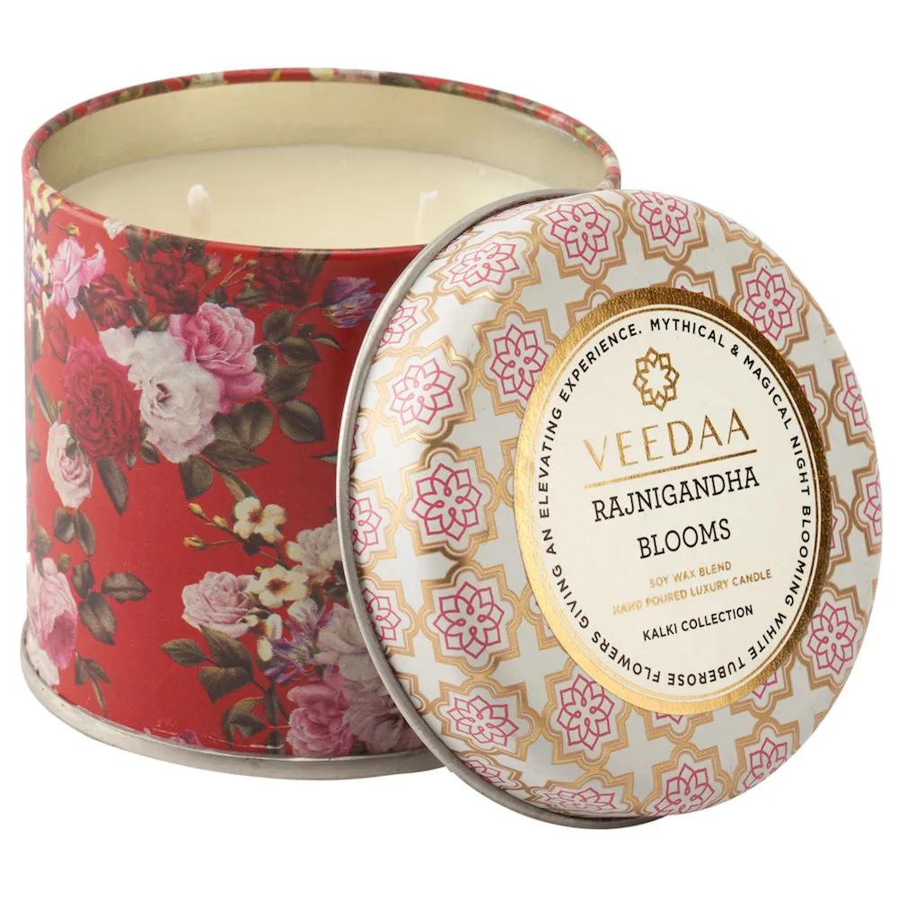 Veedaa Candles Rajnigandha Blooms Mason Tin Scented Candle