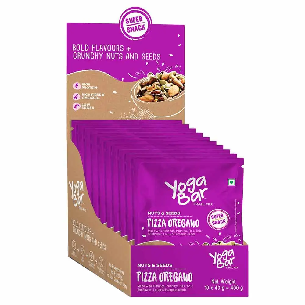 Yogabar Nuts & Seeds Mix,  Pizza Oregano  10 Piece(s)/Pack