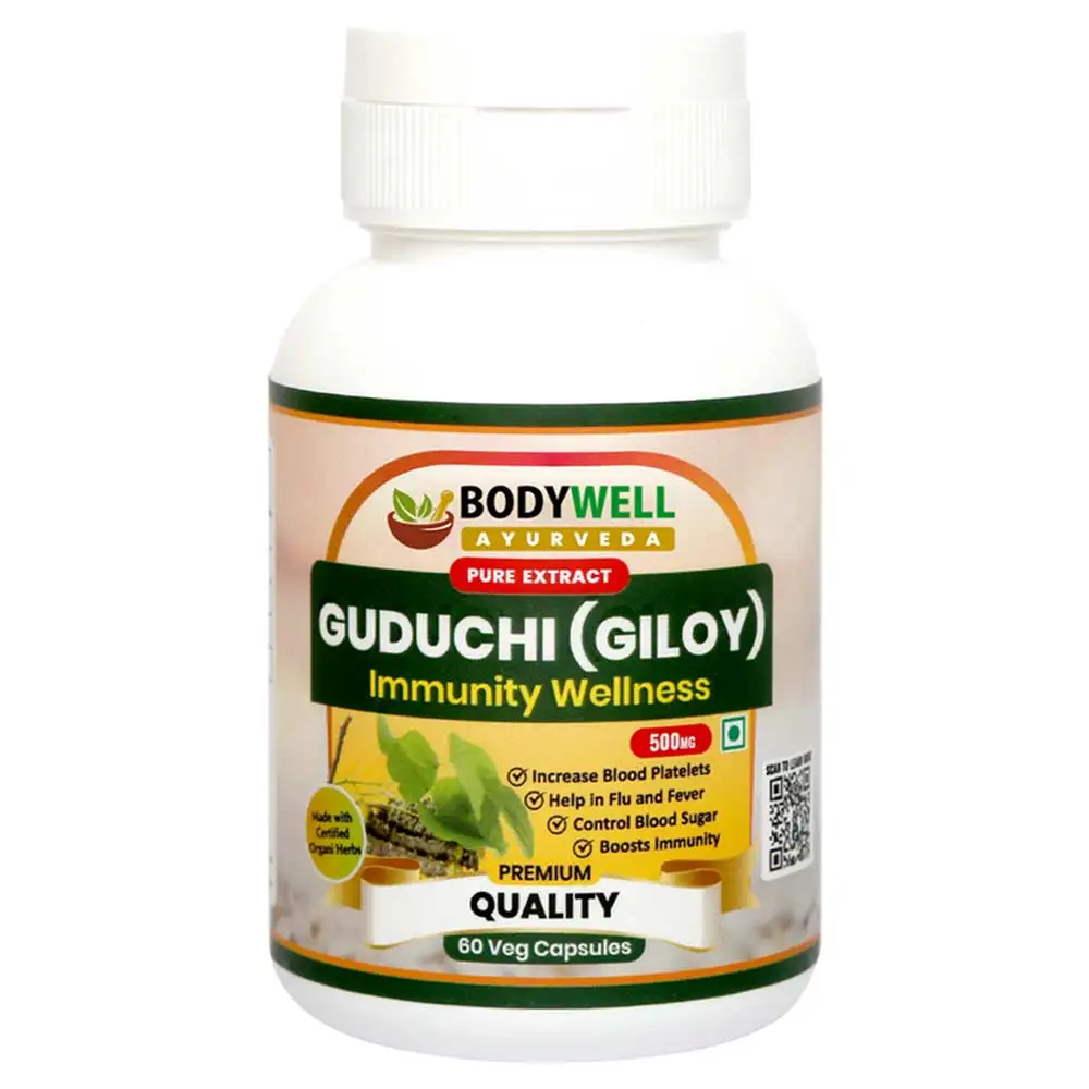 Bodywell Guduchi (Giloy) Pure Extract 500 mg,  60 veggie capsule(s)