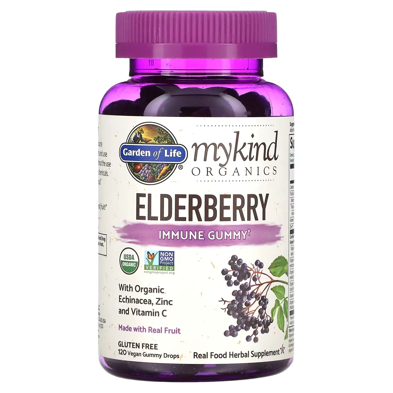 MyKind Organics, Elderberry, Immune Gummy, 120 Vegan Gummy Drops