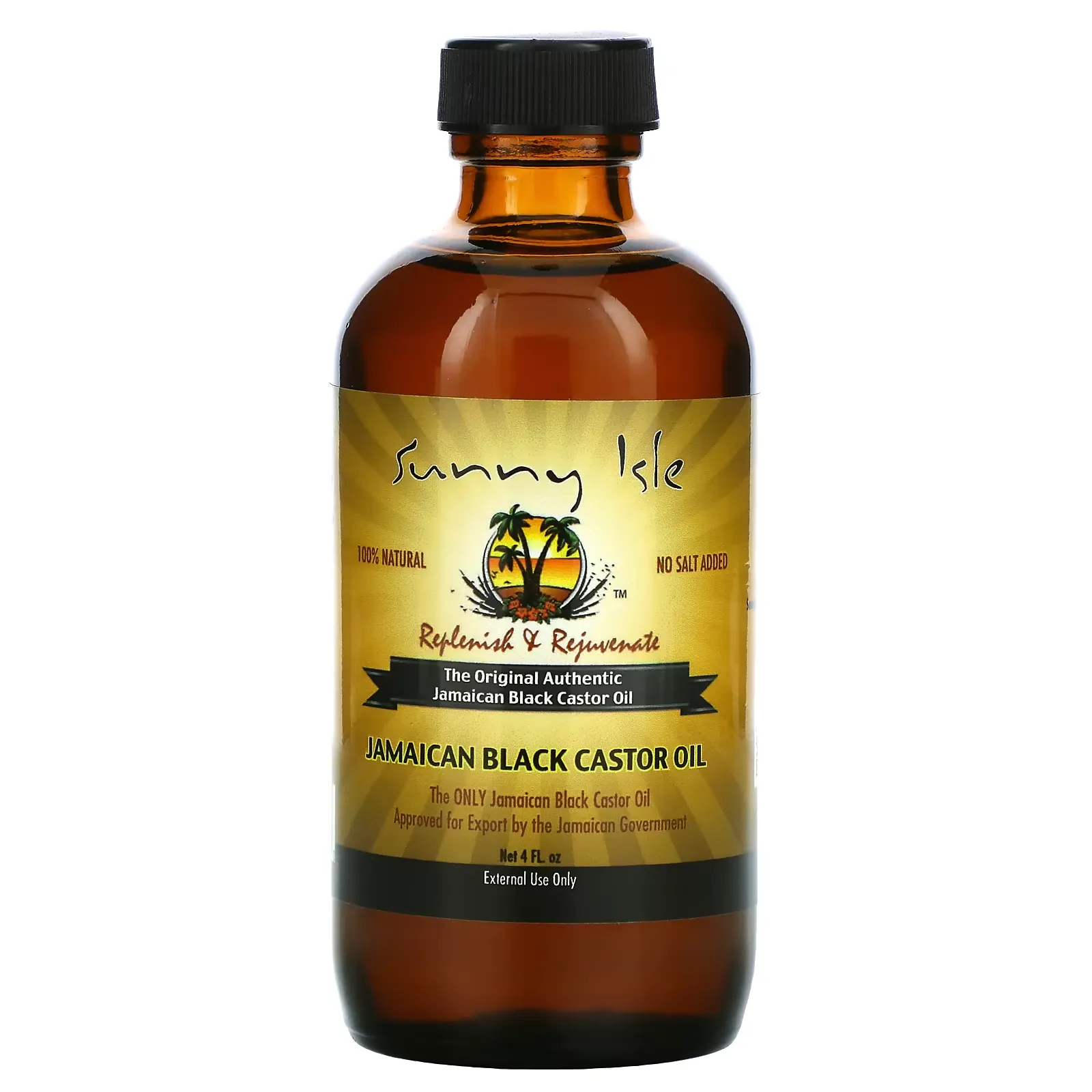 100% Natural Jamaican Black Castor Oil, 4 fl oz