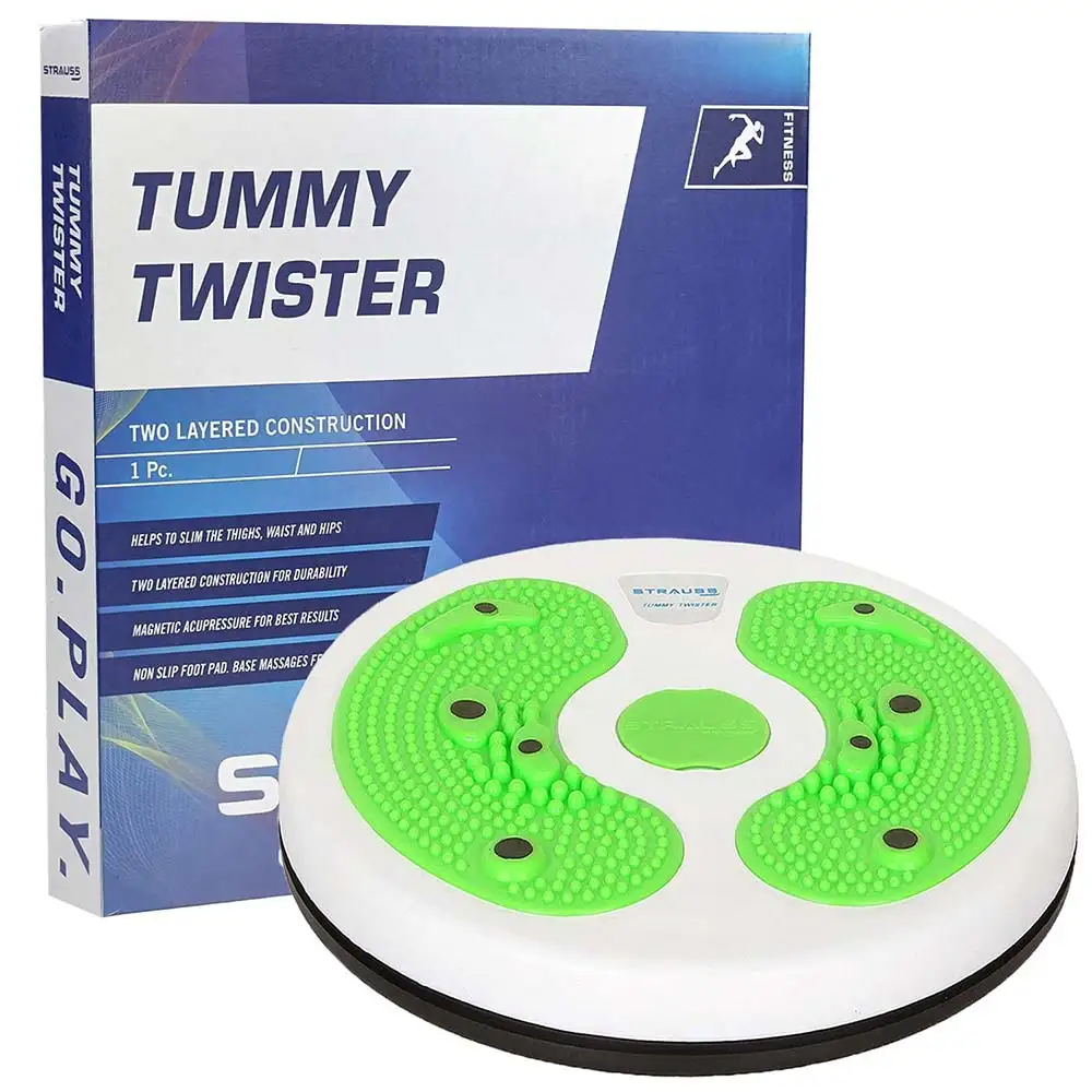 Strauss Tummy Twister Waist Trimmer Abdominal Abs Exerciser,  Green  100 kg