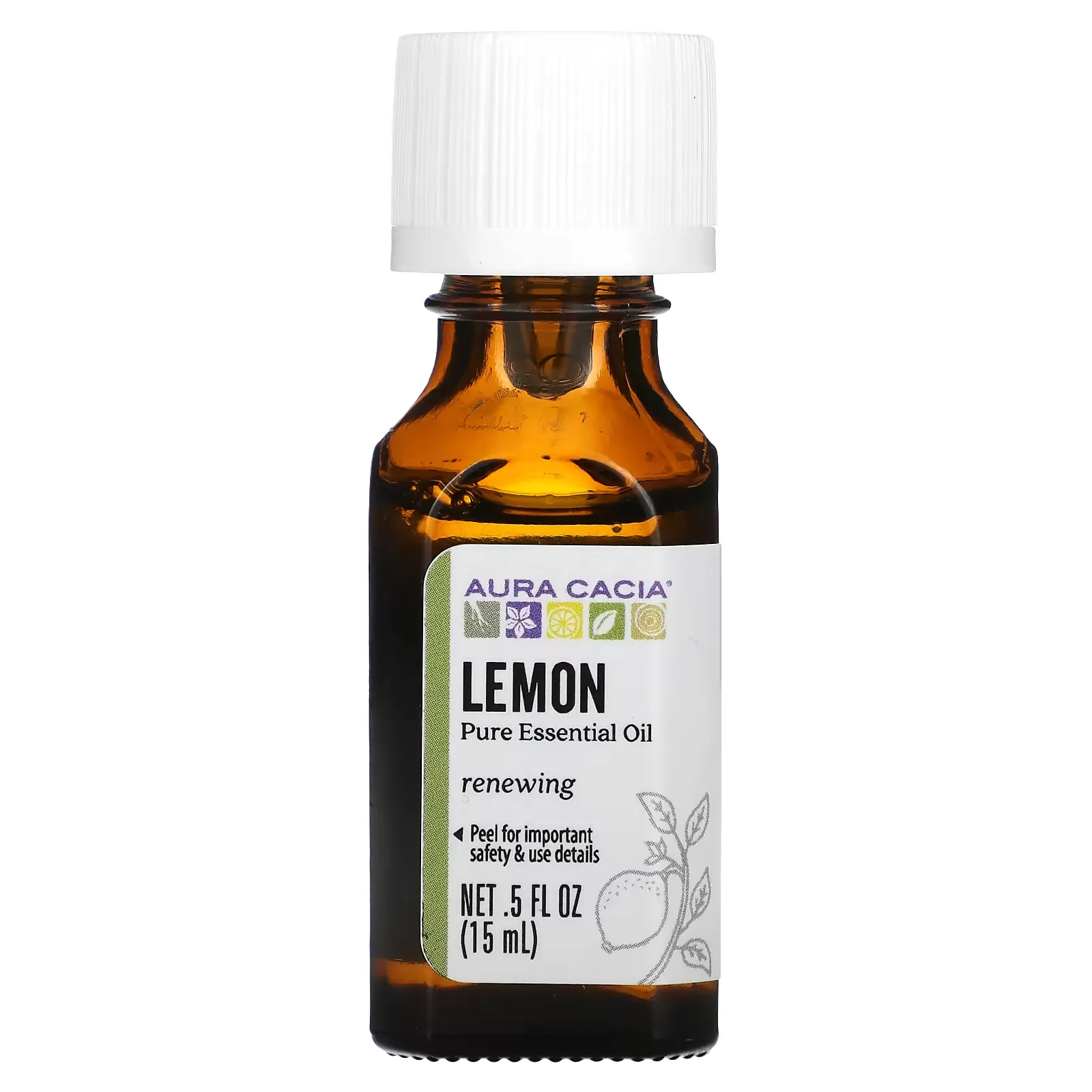 Pure Essential Oil, Lemon, 0.5 fl oz (15 ml)