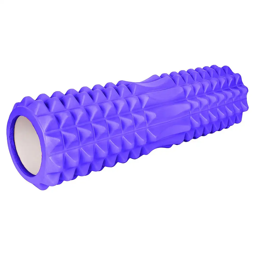 Strauss Grid Yoga Massage Foam Roller,  Purple  33cm