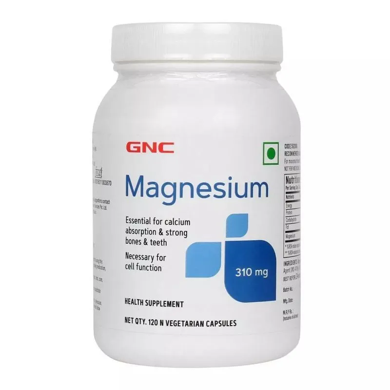 GNC Magnesium - Essential For Calcium Absorption and Strong Bones and Teeth - 310mg