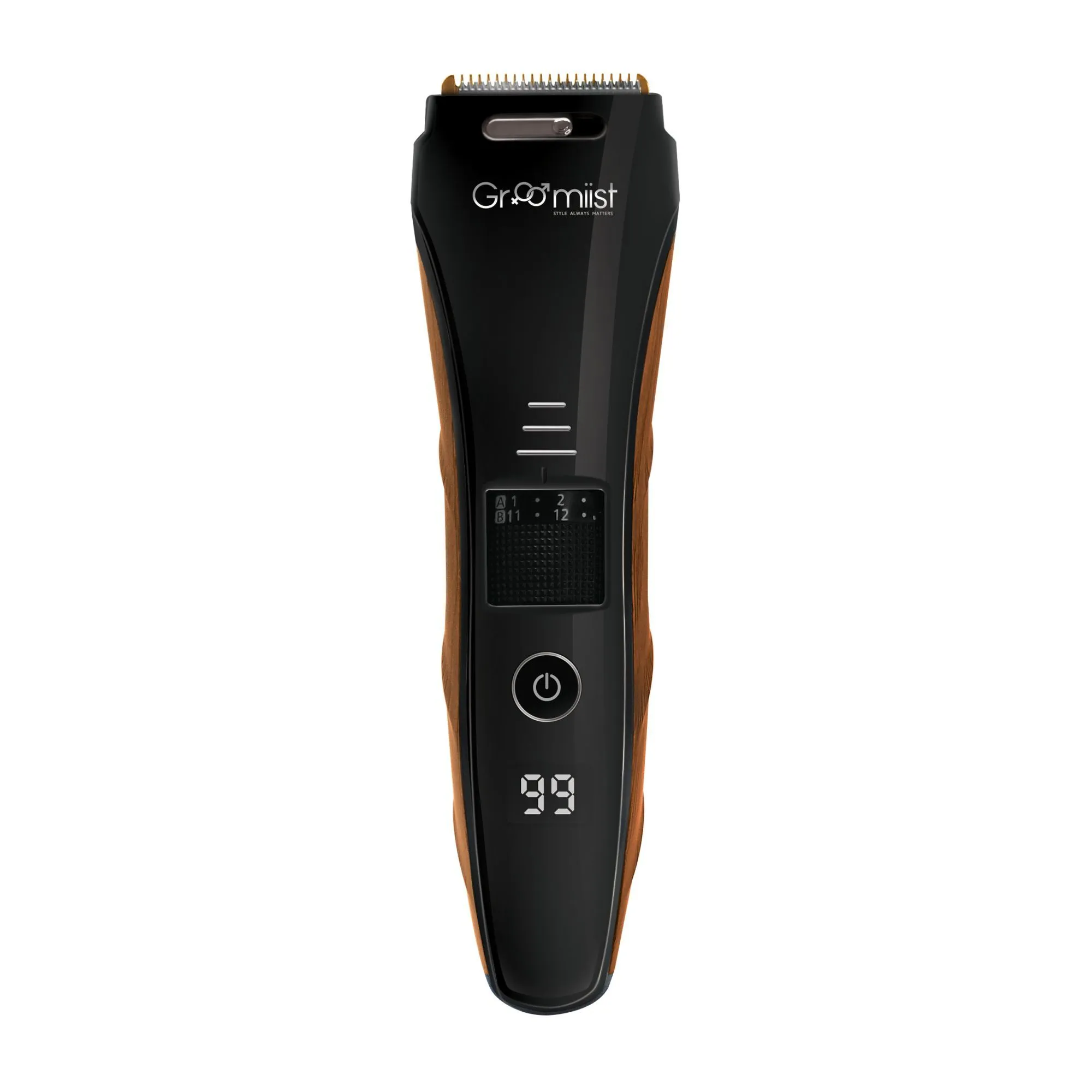 Groomiist Copper Series Corded/cordless Beard Trimmer Cs-24 (black & Wood)