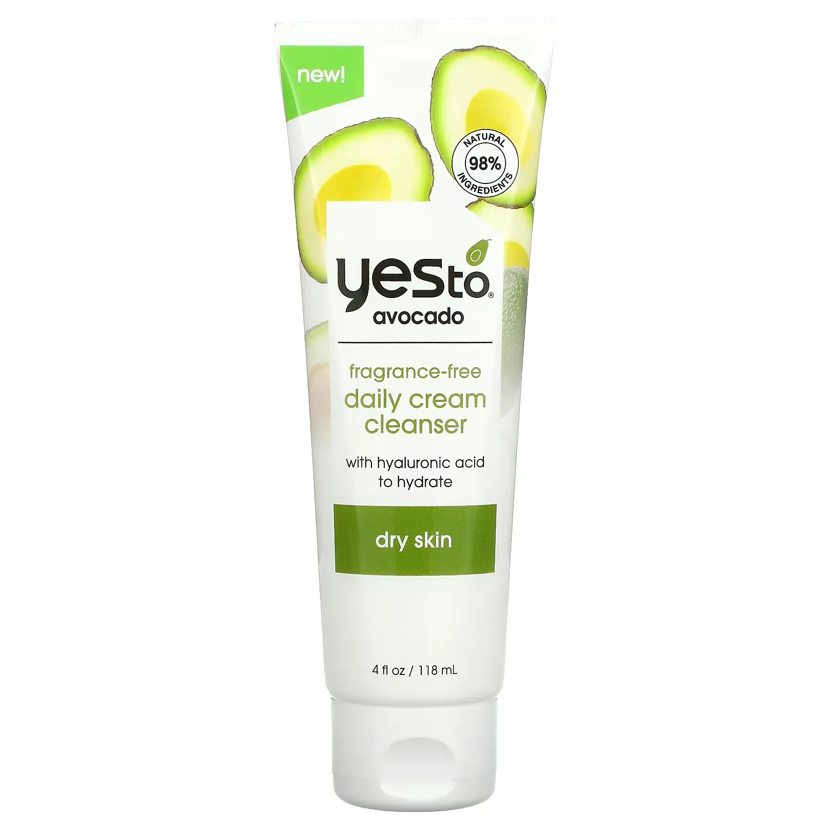 Avocado, Daily Cream Cleanser, Fragrance-Free, 4 fl oz (118 ml)