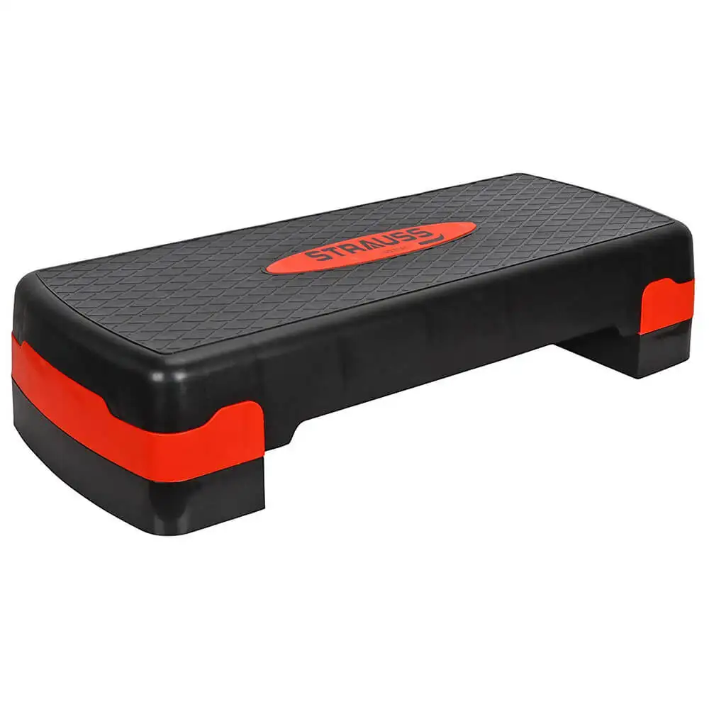 Strauss Aerobic Stepper,  Black and Red  Free Size