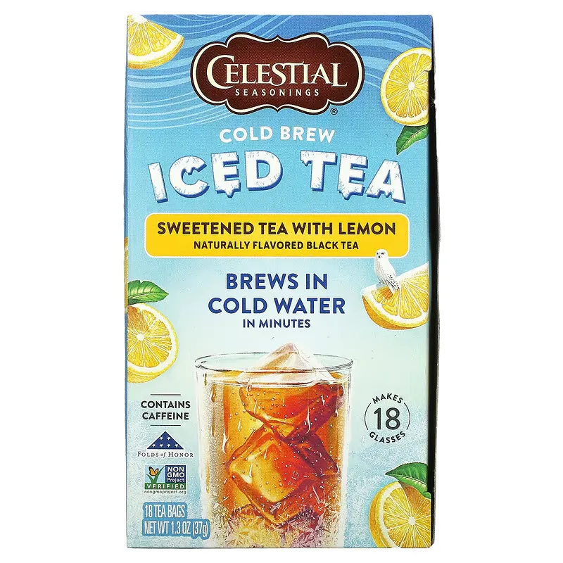 Cold Brew Iced Tea, Sweetened Tea with Lemon, 18 Tea Bags, 1.3 oz (37 g)