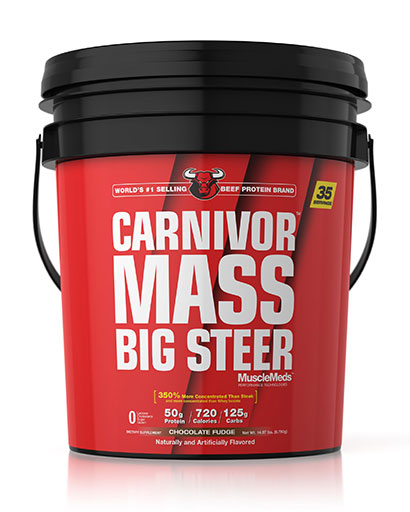 Carnivor Mass Big Steer By MuscleMeds, Chocolate Fudge, 35 Servings, 15LB