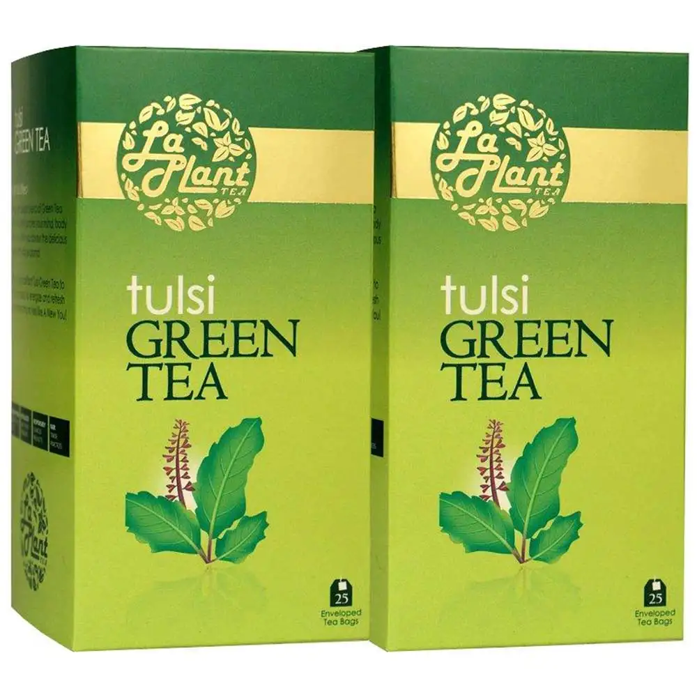 Laplant Tulsi Green Tea,  25 Piece(s)/Pack  Tulsi(Pack of 2)