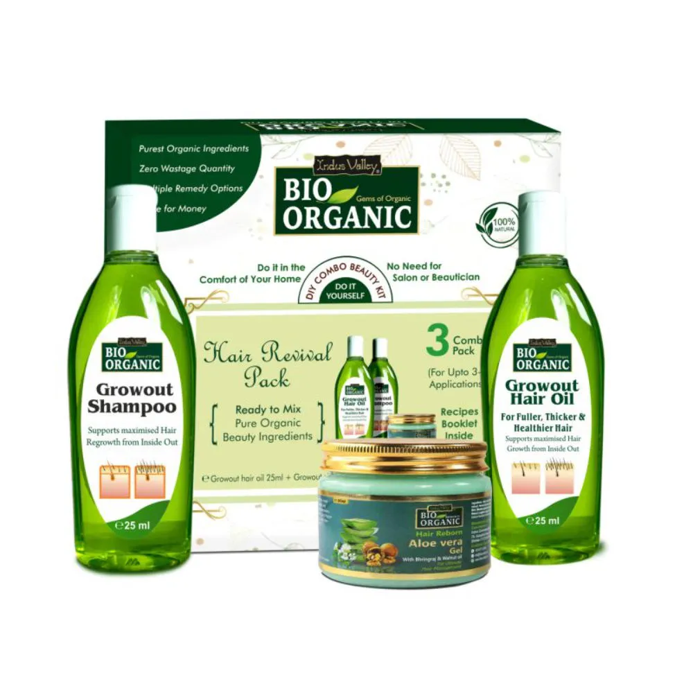 Indus Valley Bio Organic Hair Revival Gift Pack Diy Kit