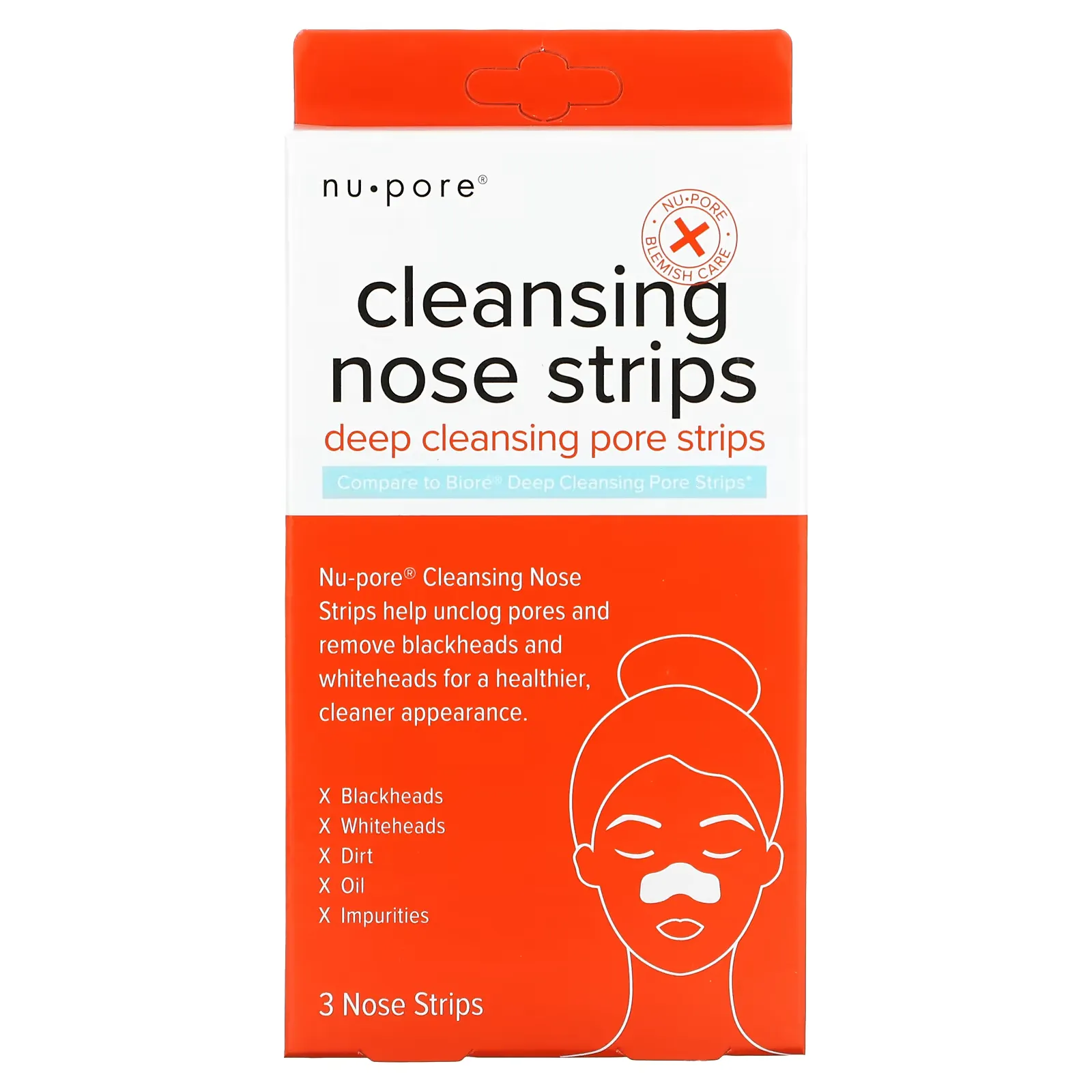 Cleansing Nose Strips, 3 Nose Strips