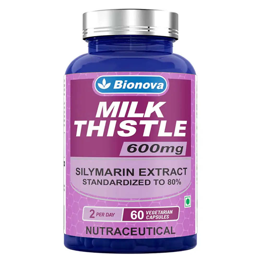 Bionova Milk Thistle 600mg,  60 veggie capsule(s)