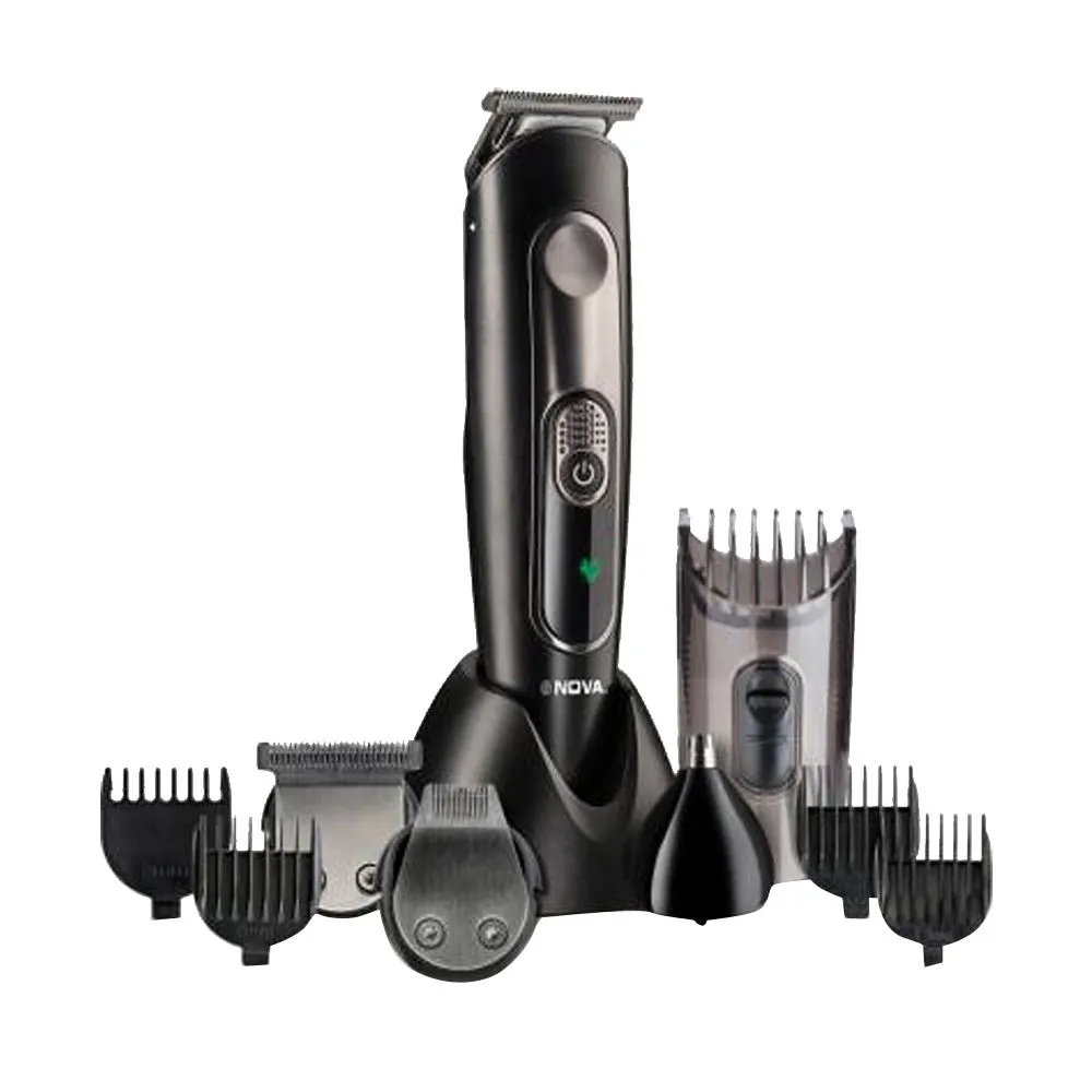 Nova SuperGroom-8 NG1149 Rechargeable Hair & Beard Trimmer for Men - Black(1Pcs)