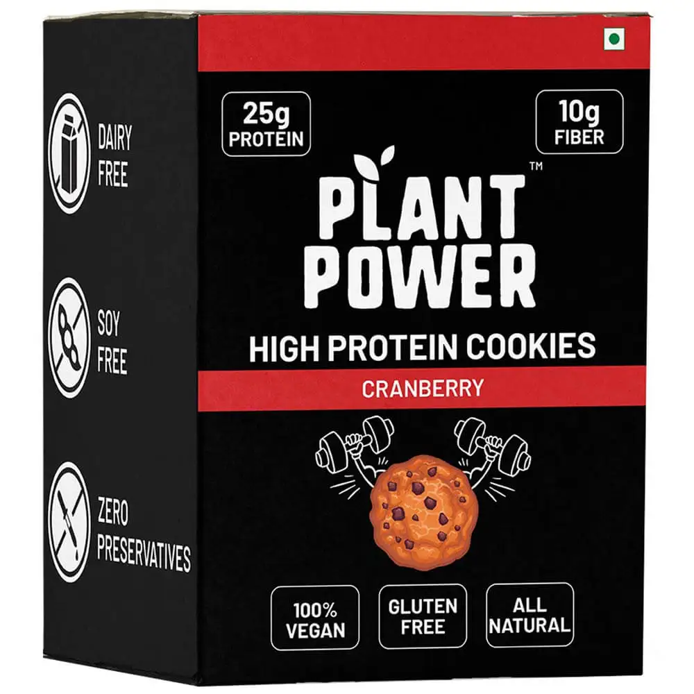 Plant Power High Protein Cookies,  100 g  Cranberry