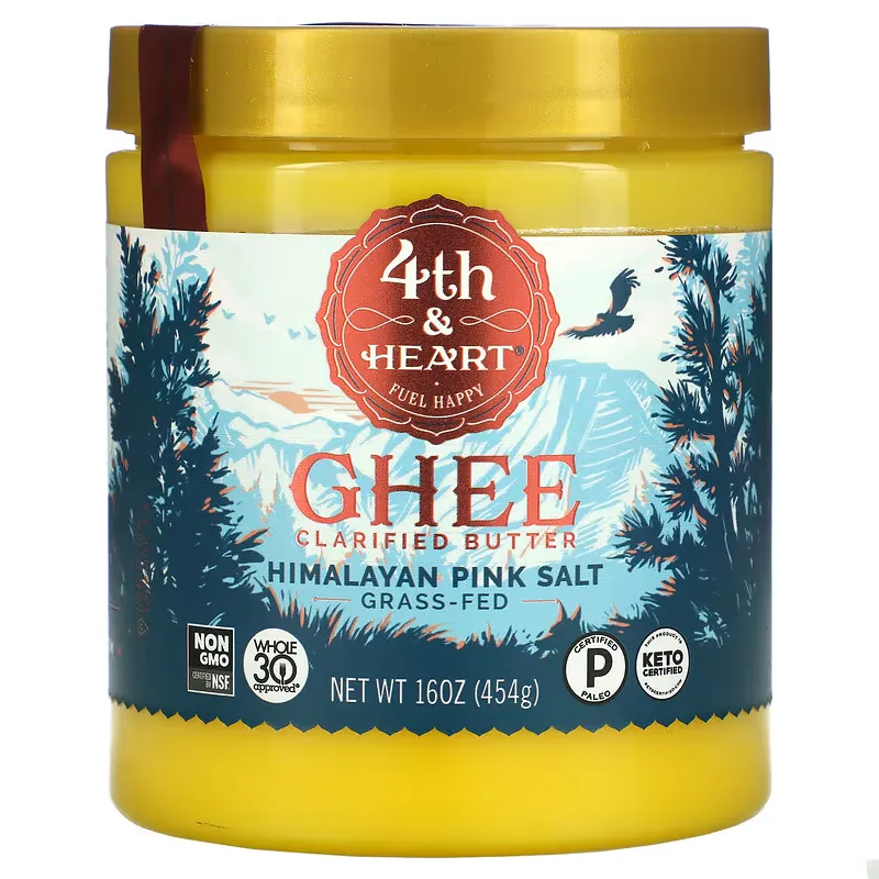 Ghee Clarified Butter, Himalayan Pink Salt, 16 oz ( 454 g)