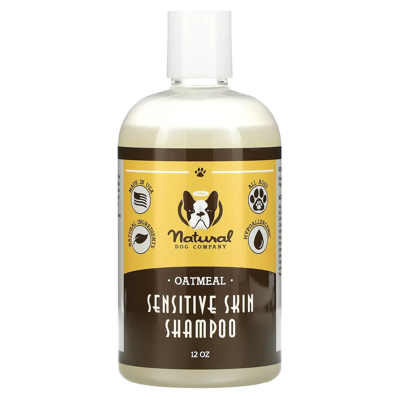 Sensitive Skin Shampoo, Fragrance Free, Oatmeal, 12 oz