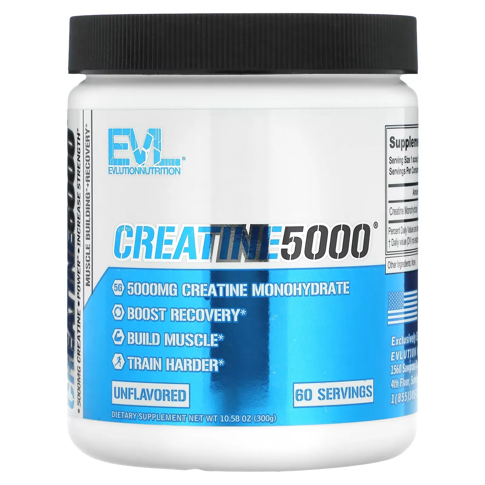 CREATINE5000, Unflavored, 10.58 oz (300 g)