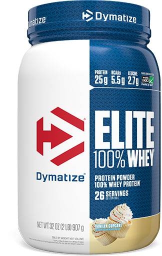 Dymatize Elite Whey, Vanilla Cupcake, 2lb