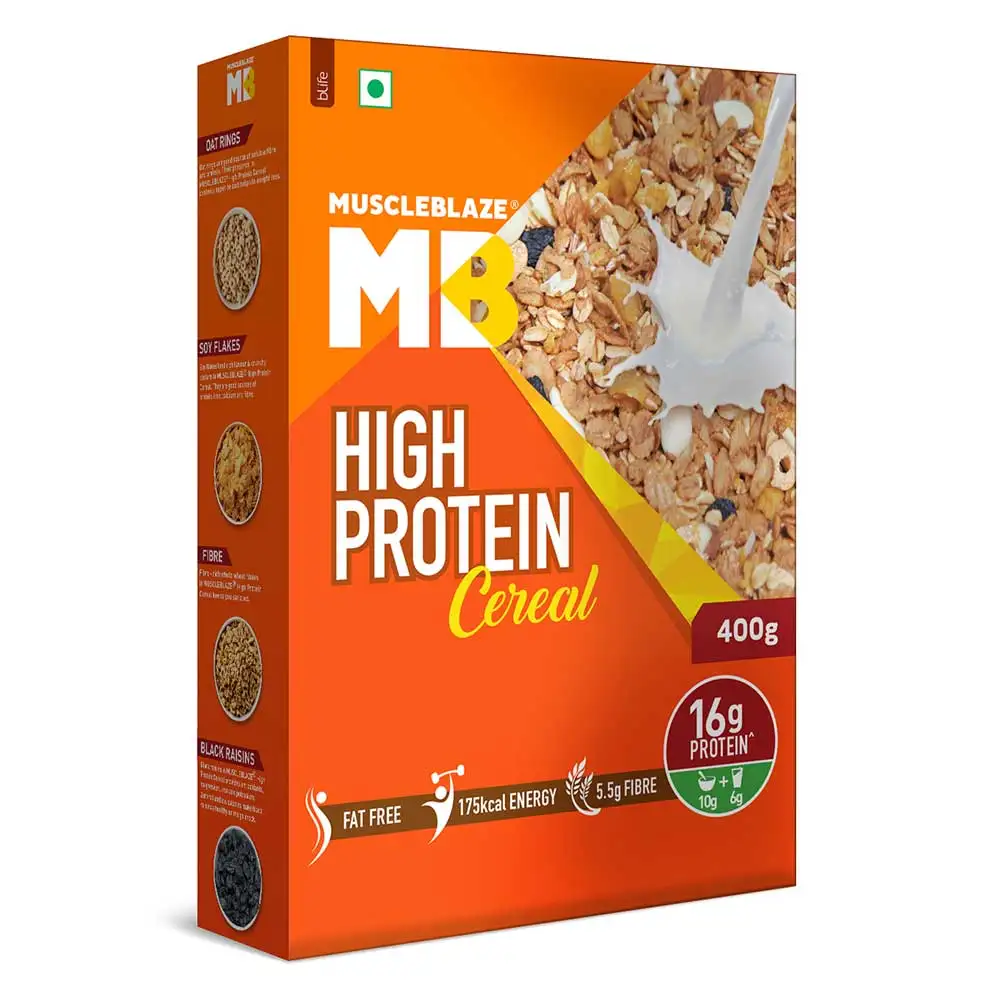 MuscleBlaze High Protein Cereal OP,  0.4 kg  Unflavoured