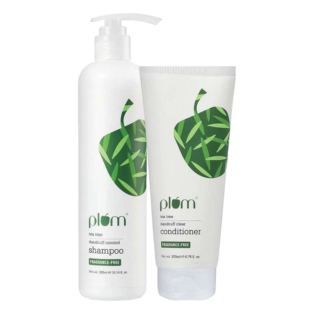 Plum Tea Tree Anti-Dandruff Shampoo & Conditioner Combo Sulphate Free