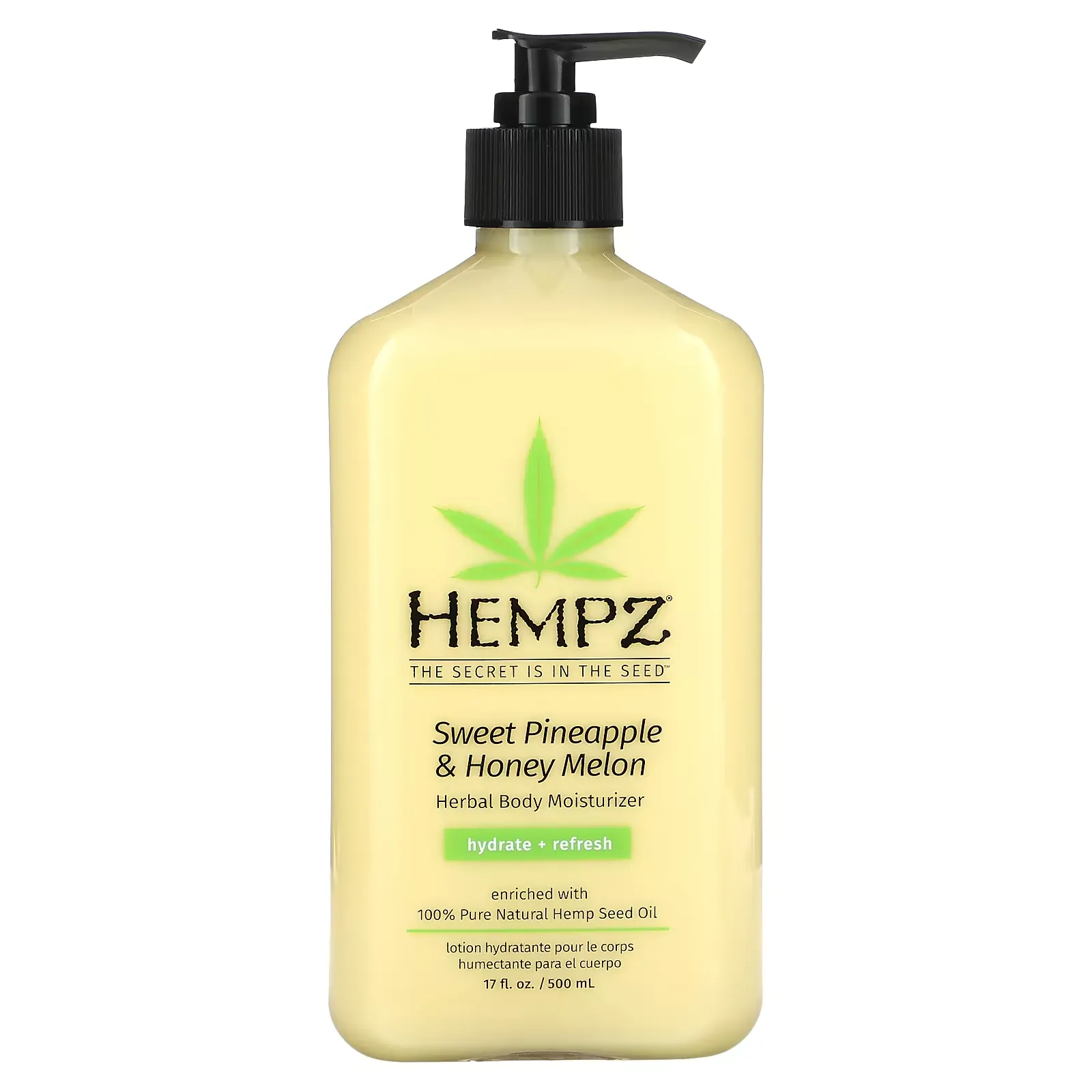 Herbal Body Moisturizer, Sweet Pineapple & Honey Melon, 17 fl oz (500 ml)