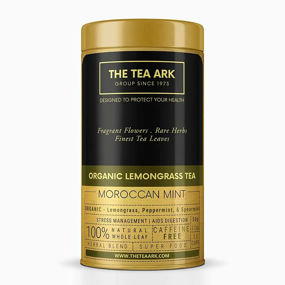 The Tea Ark Organic Lemongrass Tea,  Moroccan Mint - Tin  50 g