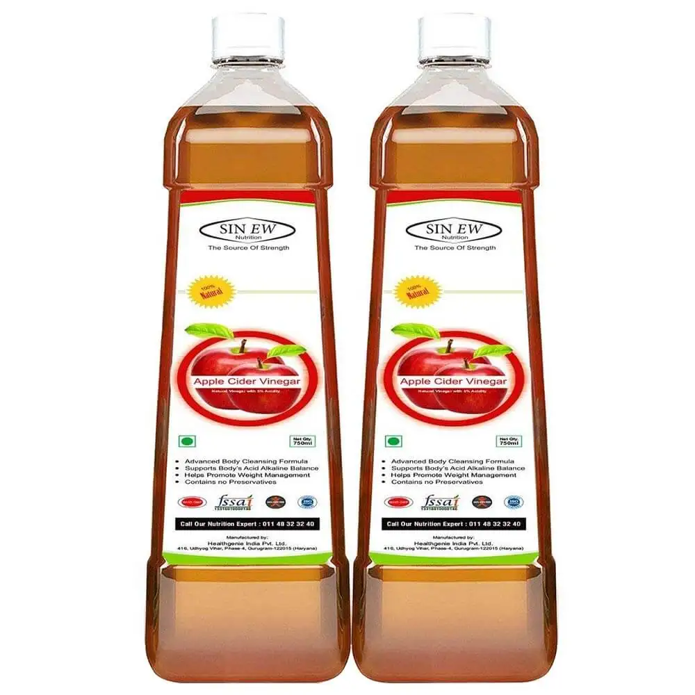 Sinew Nutrition Apple Cider Vinegar (Pack of 2),  0.750 L  Unflavoured