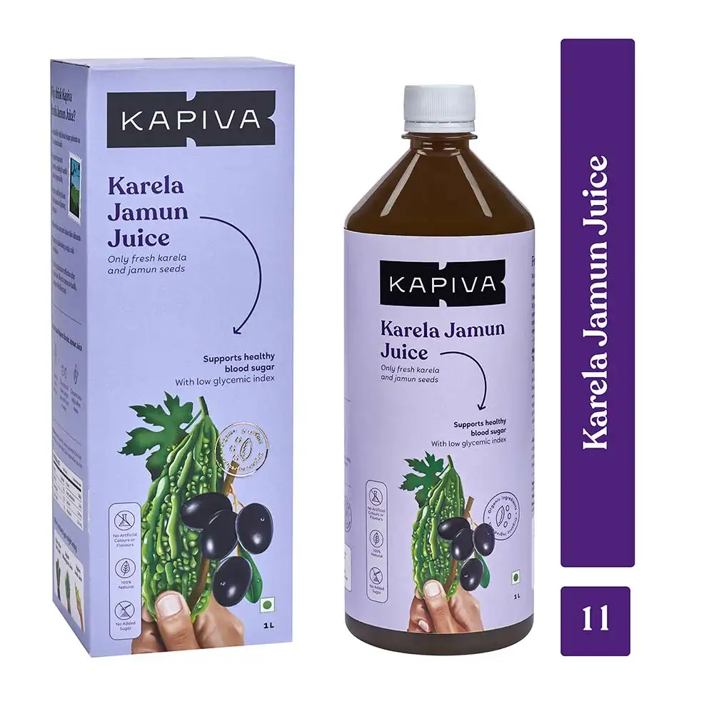 Kapiva Karela Jamun Juice (Supports Healthy Blood Sugar),  Unflavoured  1 L