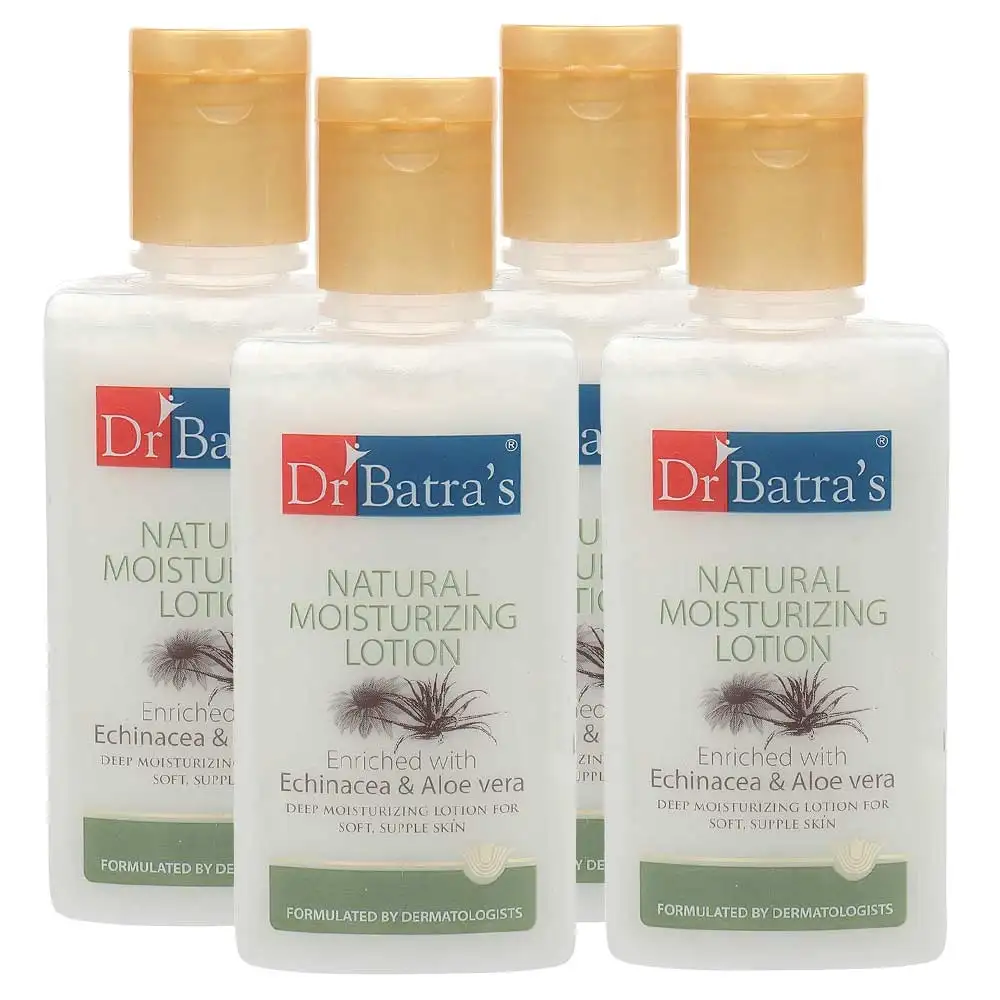 Dr Batra's Natural Moisturising Lotion,  100 ml  Enriched with Echinacea & Aloe Vera (Pack of 4)