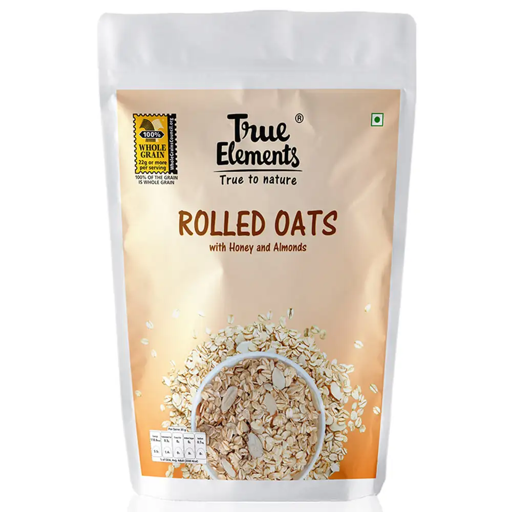 True Elements Rolled Oats,  0.400 kg  with Honey and Almonds