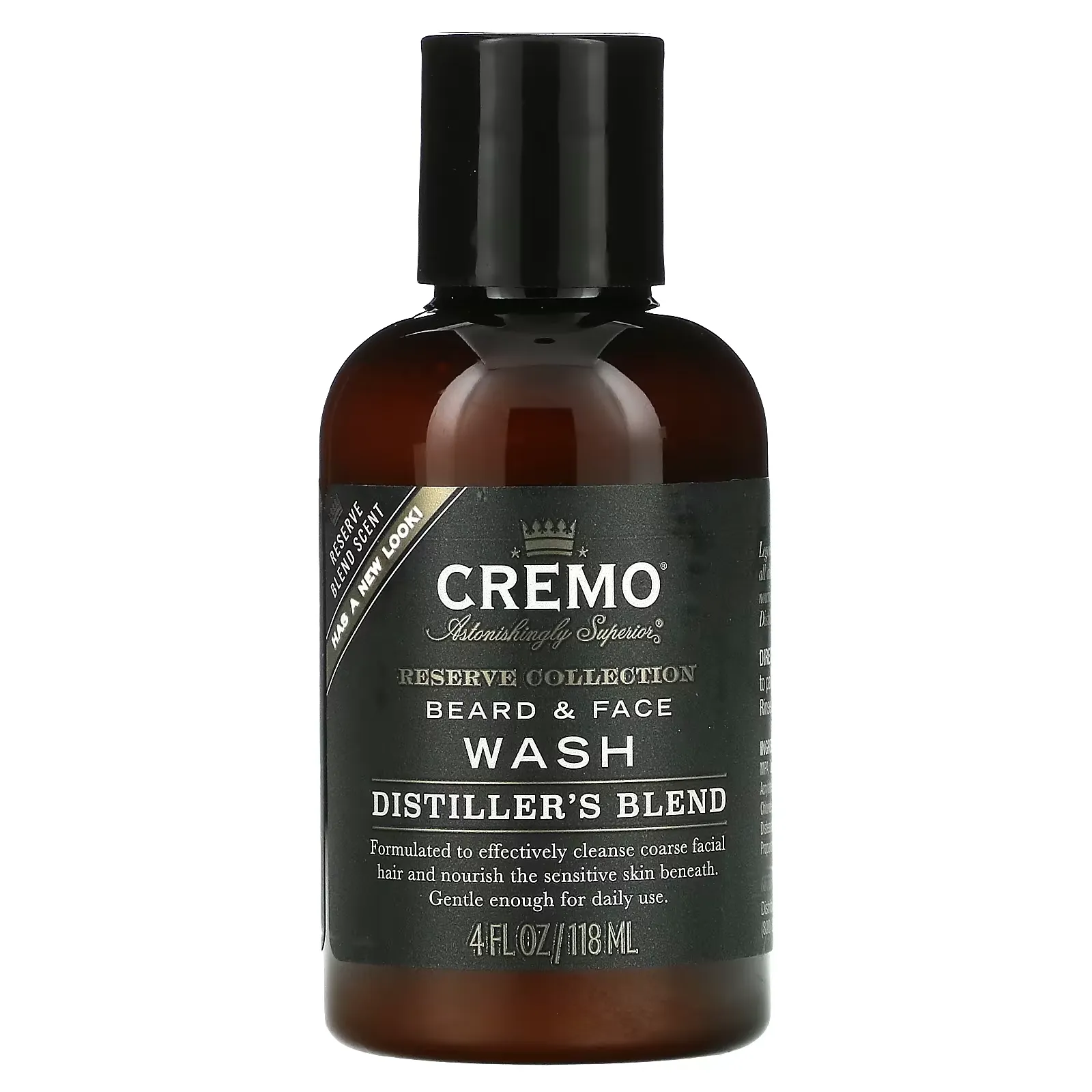 Reserve Collection, Beard & Face Wash, Distiller's Blend, Reserve Blend, 4 fl oz (118 ml)