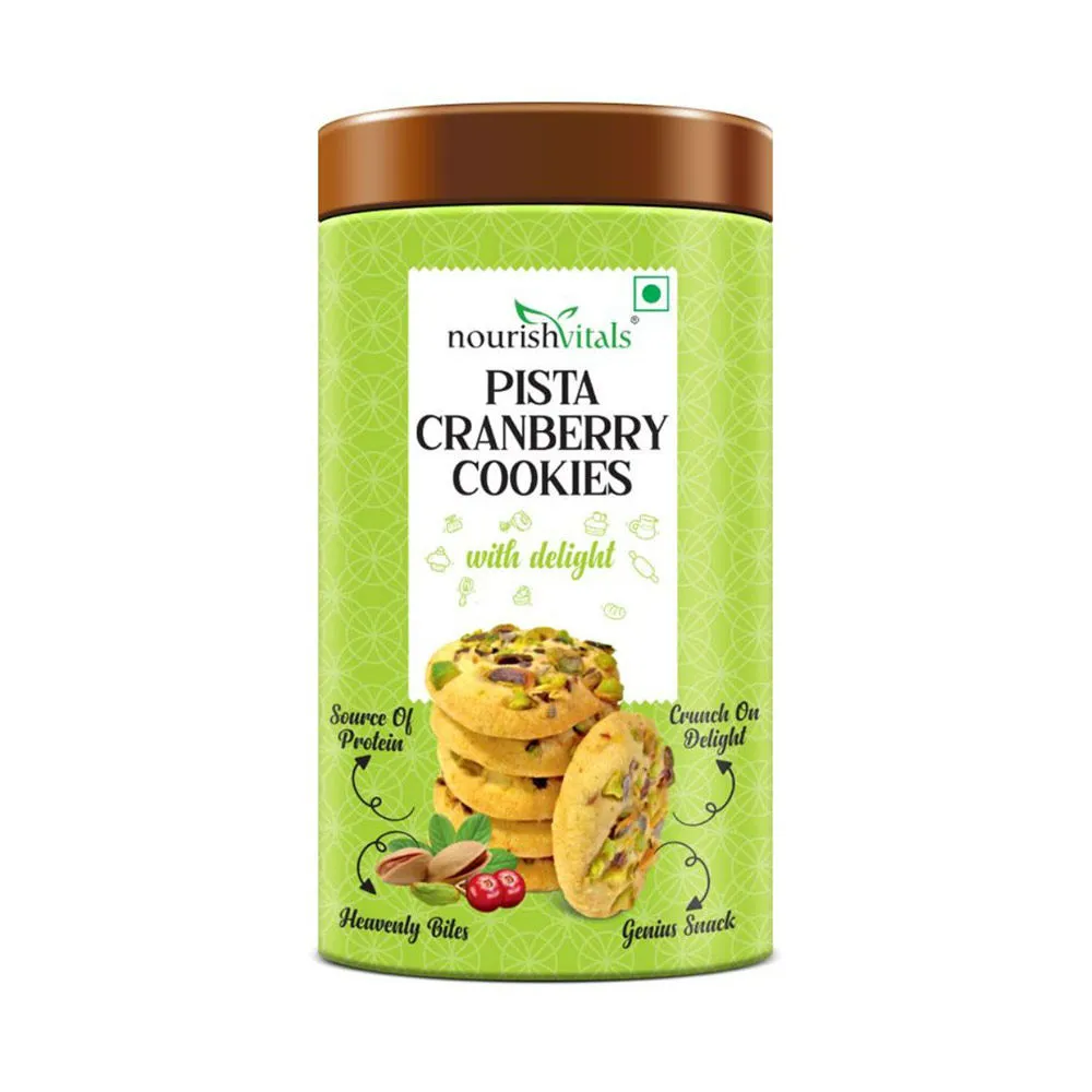 Nourish Vitals Pista Cranberry Cookies