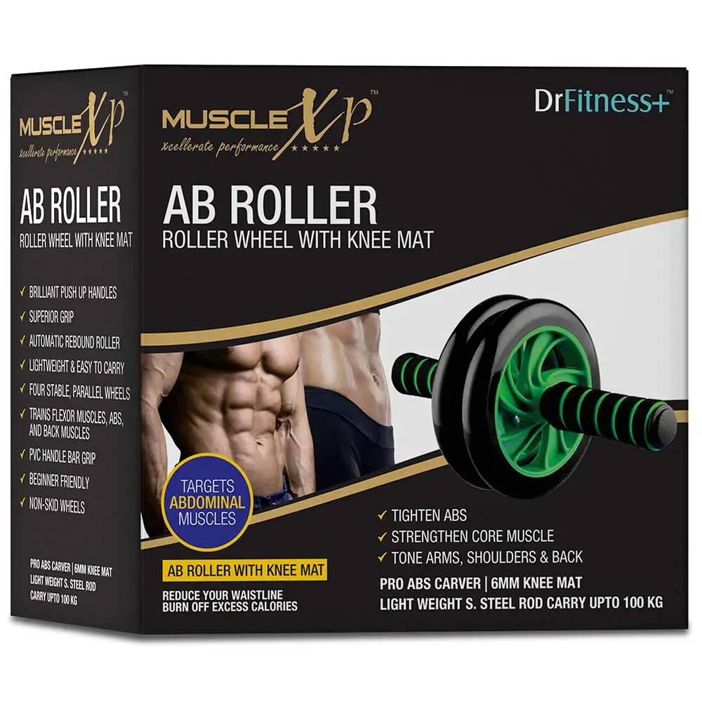 MuscleXP AB Roller Wheel,  Black  Free Size