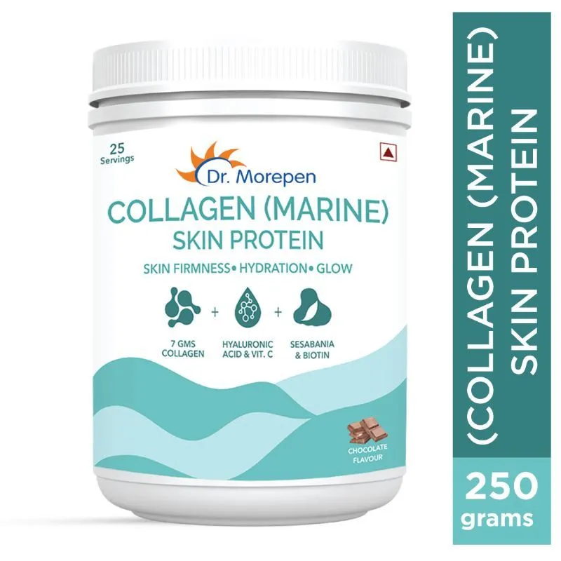 Dr. Morepen Marine Collagen Skin Protein Powder With Hyaluronic Acid, Vitamin C, Sesabania & Biotin