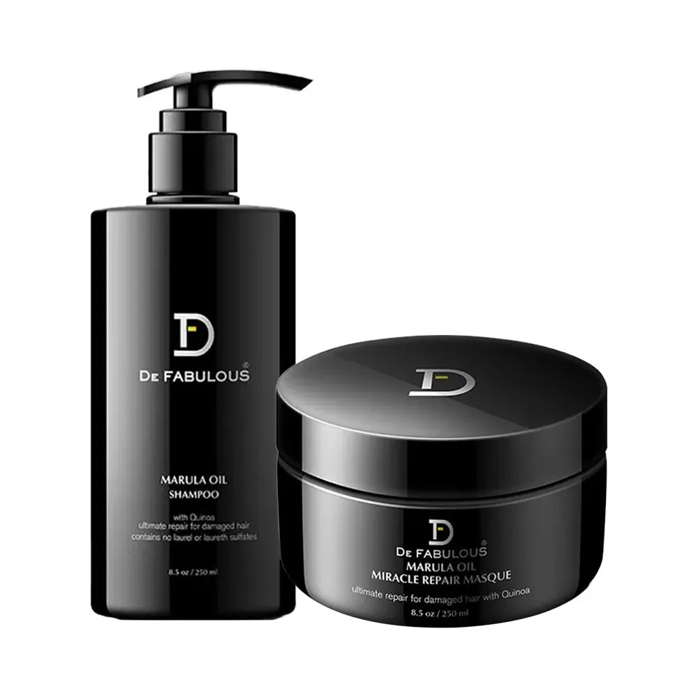 De Fabulous Marula Oil Shampoo + Miracle Repair Masque