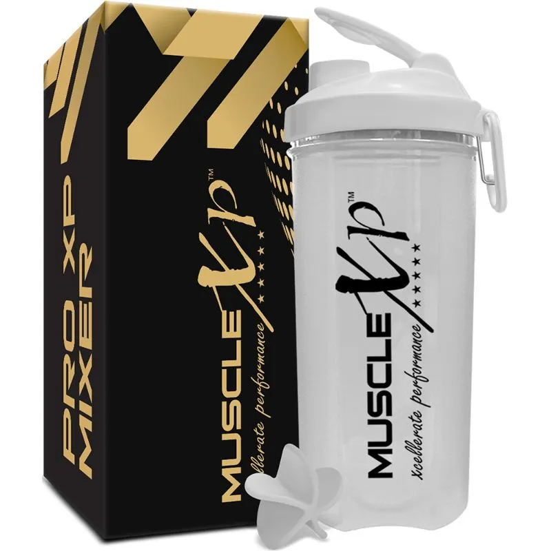 MuscleXP Gym Shaker Pro Xp Mixer 100% Leakproof Guarantee Shaker Blender (White)