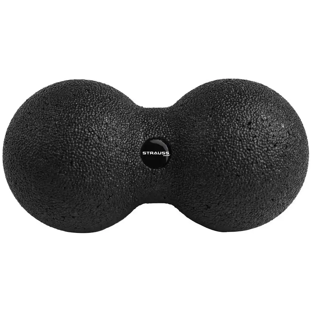 Strauss Dual Yoga Massage Ball,  Black (Light Weight)