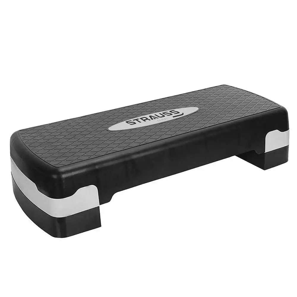 Strauss Aerobic Stepper,  Black and Grey  Free Size