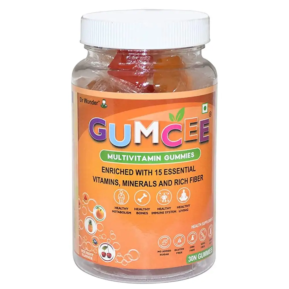 Dr Wonder GUMCEE Multivitamin,  30 gummies  Mix Fruit