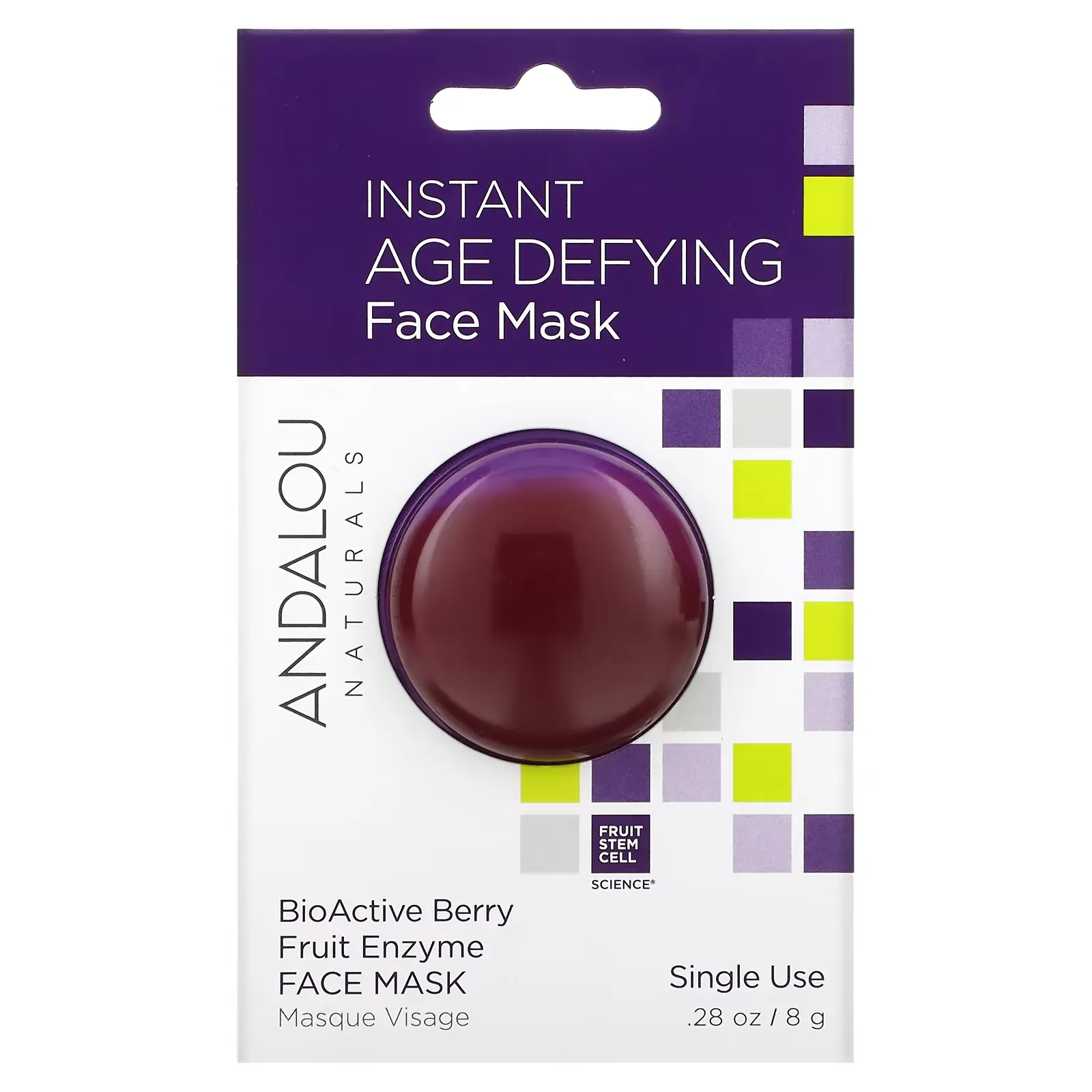 Instant Age Defying Beauty Face Mask, BioActive Berry Fruit Enzyme, 0.28 oz (8 g)